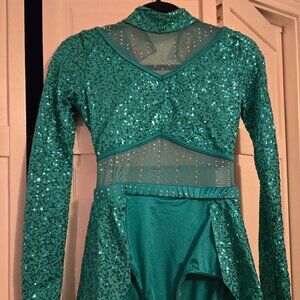 Green dance costume
